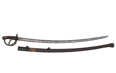 Imported S&K Model 1840 Heavy Cavalry Saber with Old Copper Tag Identifying it to Lt. J.G. Fonda wit