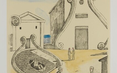 Incontro nei bagni misteriosi, 1972, Giorgio de Chirico (Volos 1888 - Roma 1978)