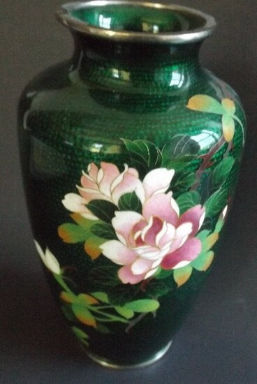 Japanese Tomeiyu Shippo Cloisonne Vase Meiji Period