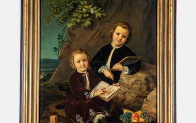 Johann Michael Enzing-Muller, (German/American 1804-1888) - Portrait of Children at Play