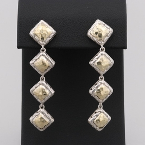 John Hardy "Palu" Sterling Silver Earrings With 22K Yellow Gold Accents