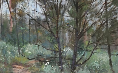 John Maudson (1918 - ) - Lorikeets among the trees 34 x 43 cm