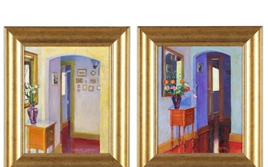 Kathleen Jardine (NC), September Doorway and February Doorway (two paintings)