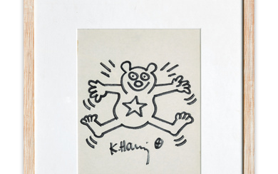 Keith HARING (1958 - 1990) Sans titre - 1984 Marqueur sur feuille de carnet