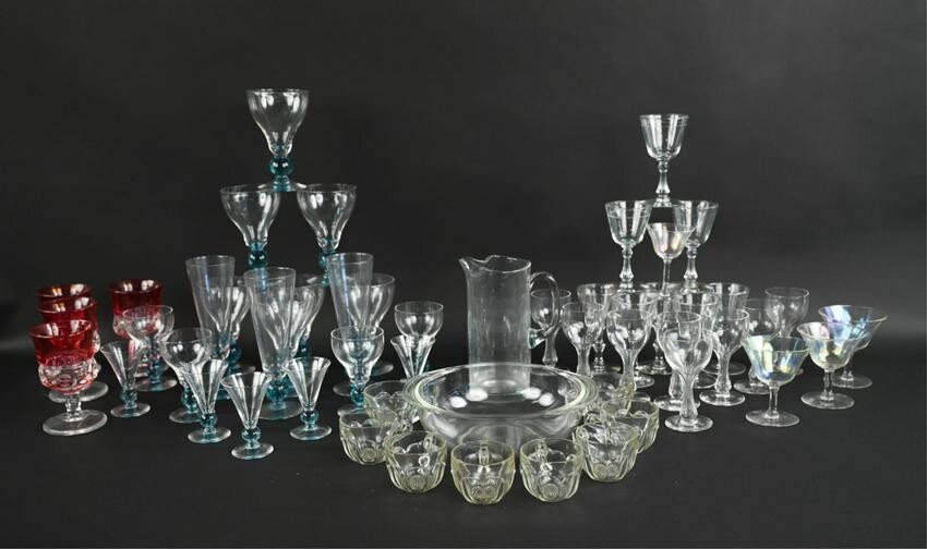 LARGE GROUPING OF VINTAGE GLASSWARE INCL. BRYCE