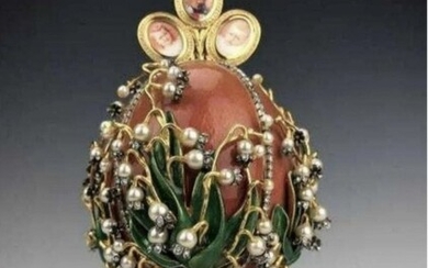 LILLIES OF THE VALLEY SIGNED FABERGE EGG