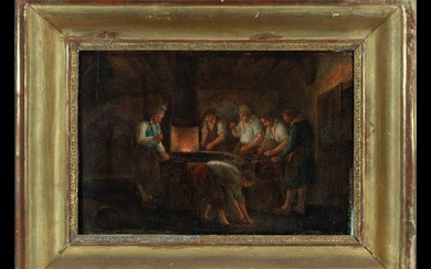 La Forge, école hollandaise de David Teniers I du premier quart du XVIIe siècle Huile...