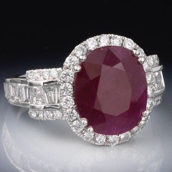 Ladies' 7.80 ct Ruby and Diamond Ring, SGL Report