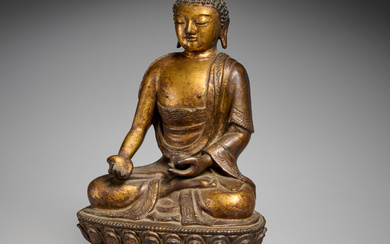 Large Chinese bronze Amitabha Buddha