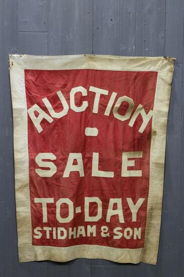 Late 19th to Early 20th C. Auction House Flag