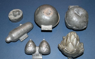 Late 19th/Early 20th C. Pewter Ice Cream Molds