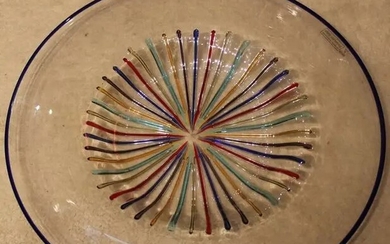 Lino Tagliapietra Murano Glass Round Disk Plate Sculptures