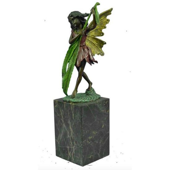 Little Fairy Bronze Bookend Sculpture