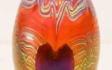 Loetz Phaenomen Heart Iridescent Glass Vase 7