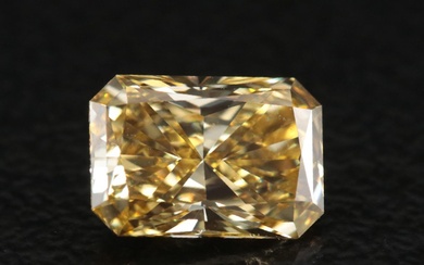 Loose 1.01 CT Lab Grown Fancy Yellow Diamond