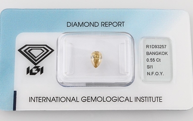 Loser Diamant 0,55 ct Natural Fancy Orange Yellow