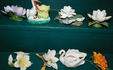 Lot Porcelain Flowers