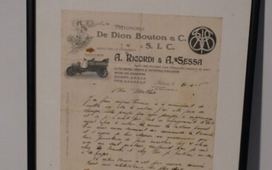 Lot de lettres de Ettore Bugatti