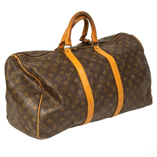 Louis Vuitton Vintage LV Logo Keepall Duffle Bag