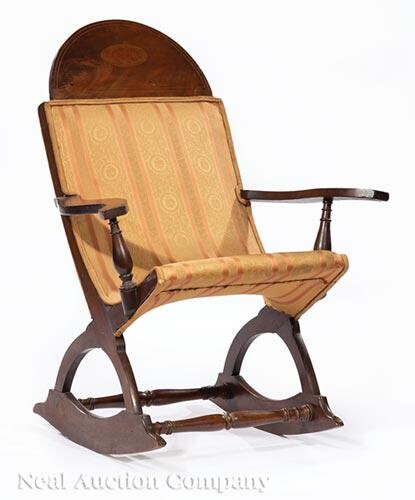 Louisiana Child's Mahogany Campeche Rocking Chair