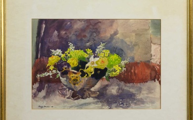 * MARY NICOL NEILL ARMOUR LLD RSA RSW RGI (SCOTTISH 1902 - 2000) PANSIES AND GLOBE FLOWERS