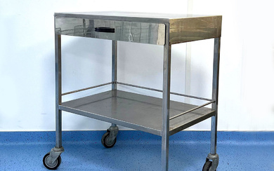 MOBILE STAINLESS STEEL SERVER 1 DRAWER 2 LEVELS DIMENSIONS 75X50...