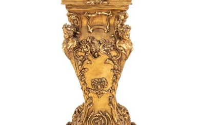 Marble & Gilt Decorated Pedestal Table
