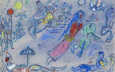 Marc Chagall (1887-1985) Esquisse pour "Commedia dell'arte"