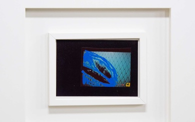 Mario Schifano, Senza titolo, 1990-97, tecnica mista su fotografia, cm 13x18,...
