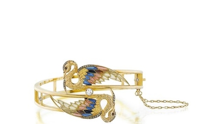 Masriera | Bracelet émail, diamants et rubis | Enamel, ruby and diamond bracelet
