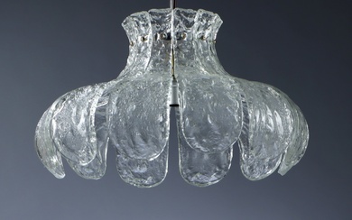 Mazzega. Large pendant lamp made in Murano glass from the 70s