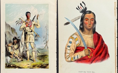 McKenney & Hall - Pair of Native American Lithographs