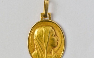 Médaille religieuse en or jaune 18K (750/oo)... - Lot 2 - Conan Belleville Hôtel d'Ainay