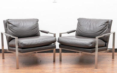 Milo Baughman Thayer Coggin 951 Leather Lounge Chairs