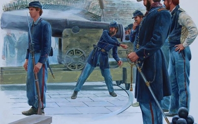 Morton Kunstler (B. 1931) "Battle of Fort Sumter"