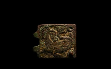 Norman Bronze Belt Plate with Bird