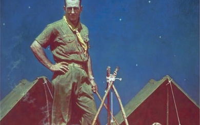 Norman Rockwell "The Scoutmaster, 1956" Offset Lithograph