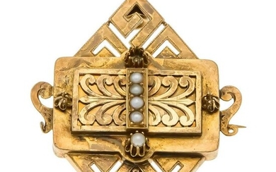 Oriental pearl brooch / pendan