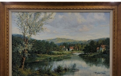 Original Fiora Corzzi 1922-1992 NY Landscape Painting