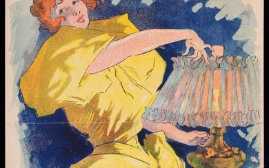 Original Vintage 1890s Jules Cheret Saxoleine Poster