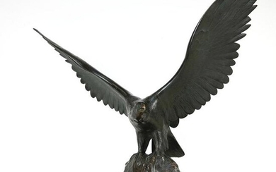 Otto POERTZEL: Eagle - Bronze Sculpture