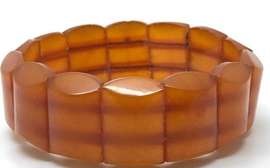 Outstanding Unique Vintage Amber Bracelet made from