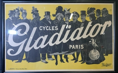 PAOLO HENRI Cycles Gladiator Lithograph
