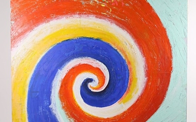 PASSANITI Francesco (né en 1952) Spirale Technique mixte Non signée 150 x 150 cm