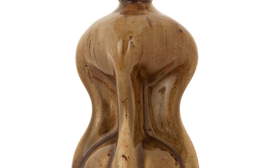 PIERRE-ADRIEN DALPAYRAT (1844-1910) Vase gourde en grès, corps...