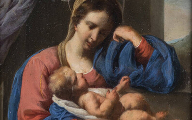 PITTORE ANONIMO DEL XVII SECOLO<BR>"Madonna con bambino" XVII secolo
