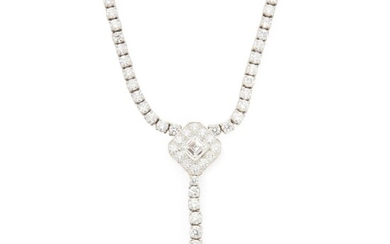 Padparadscha Sapphire and Diamond Necklace, Oscar Heyman & Brothers