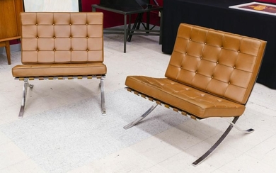 Pair Mies Van Der Rohe for Knoll ''Barcelona'' Chairs