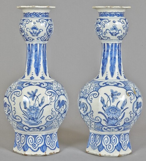 Delft Pottery Bottle Vase
