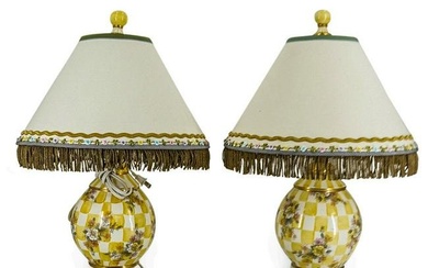 Pair of MacKenzie-Childs Ceramic Table Lamps